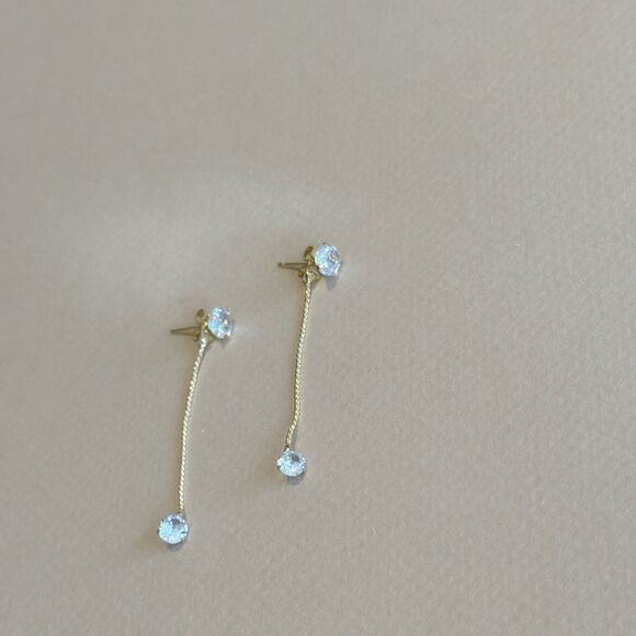 Diamond Drop Earrings M1238 - Picture 6 of 6